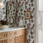 Dallas Bathroom Design Blush with custom wood vanity
