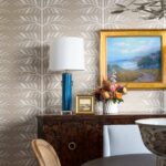 Wallpaper layered with vintage oil painting in dallas, tx
